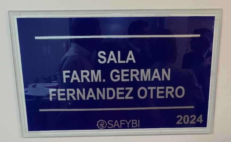 Lee más sobre el artículo SAFYBI designó con el nombre: “Farm. Germán Fernández Otero” a una de sus salas como homenaje a un gran colega y amigo